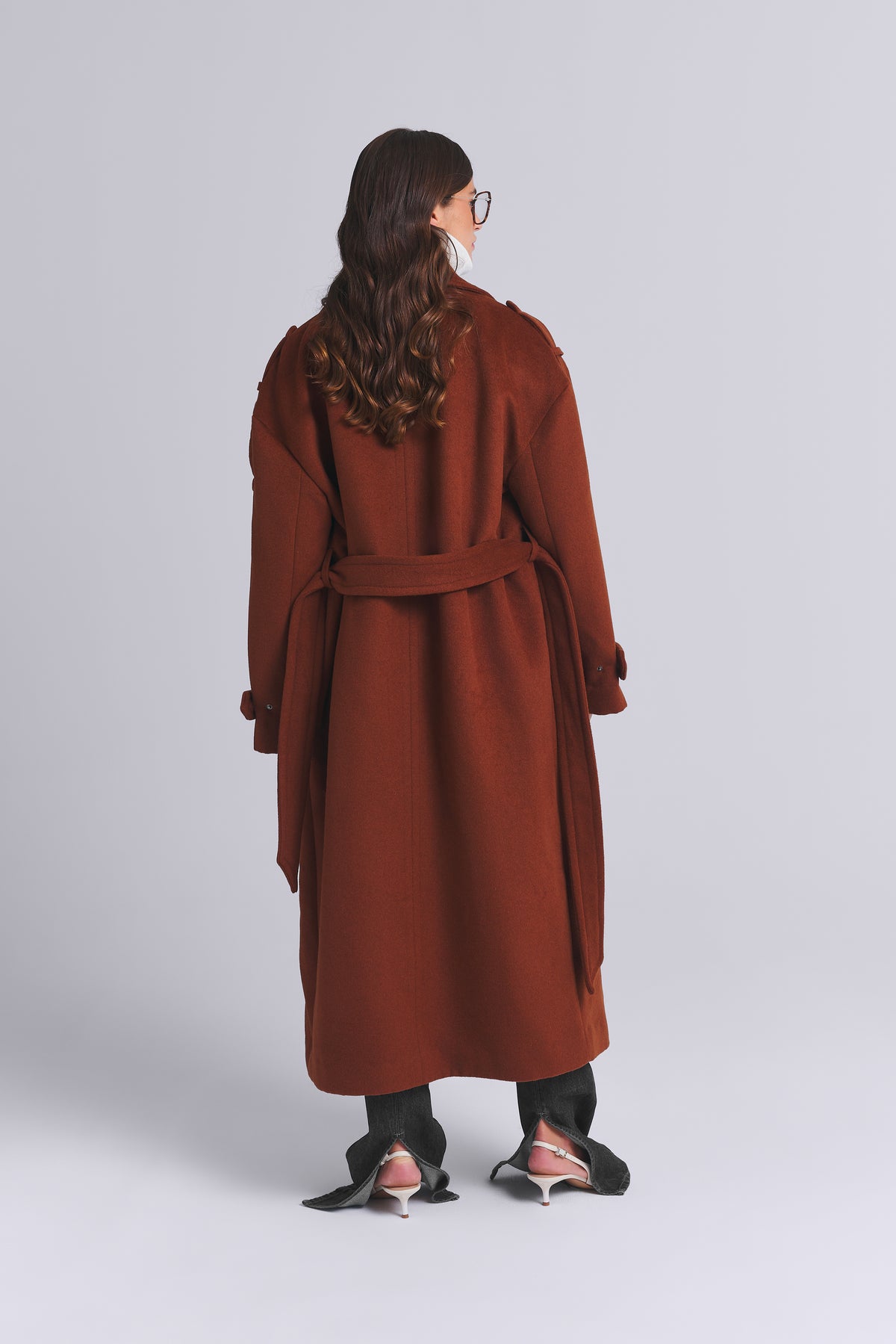 Oversized wool coat for women by AEMMI