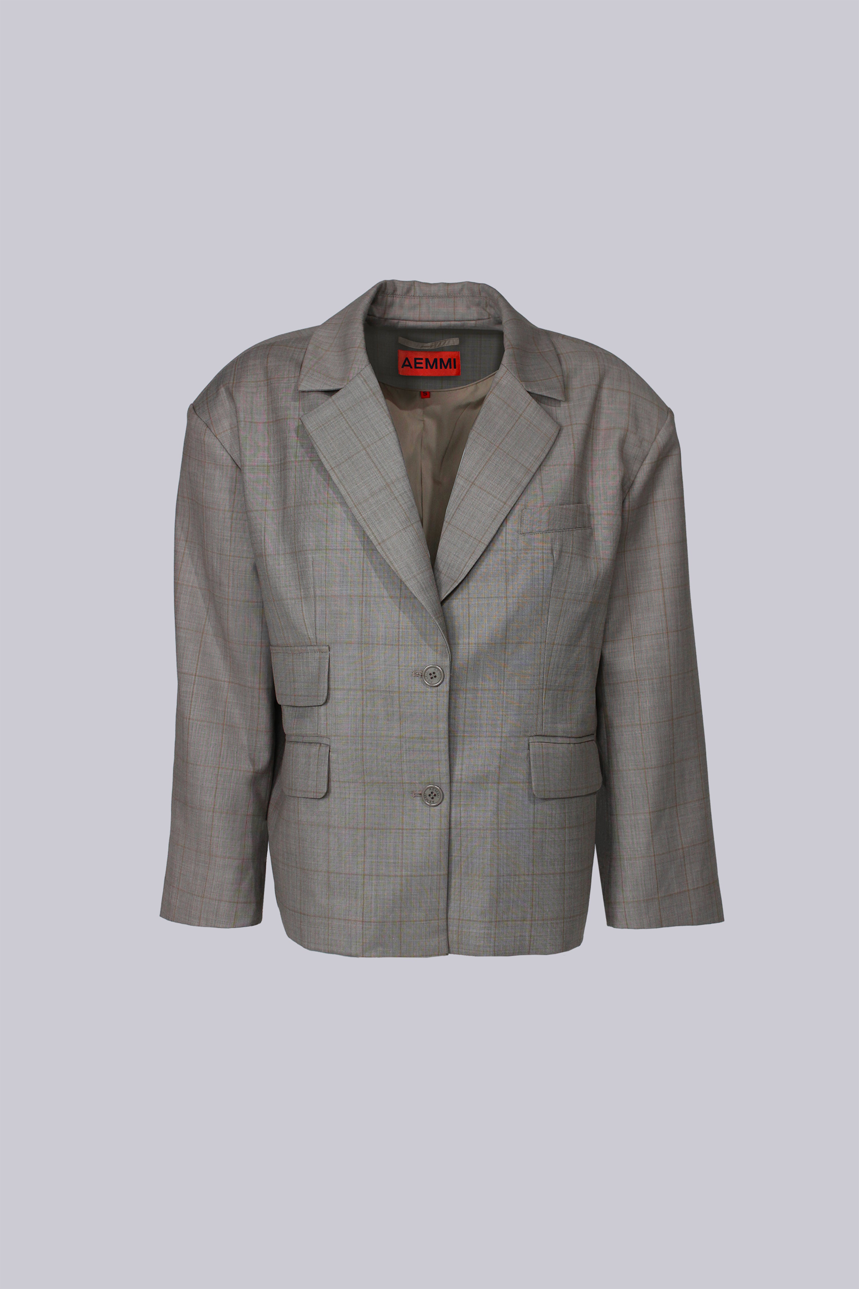 20 / KARIERTER OVERSIZED BLAZER