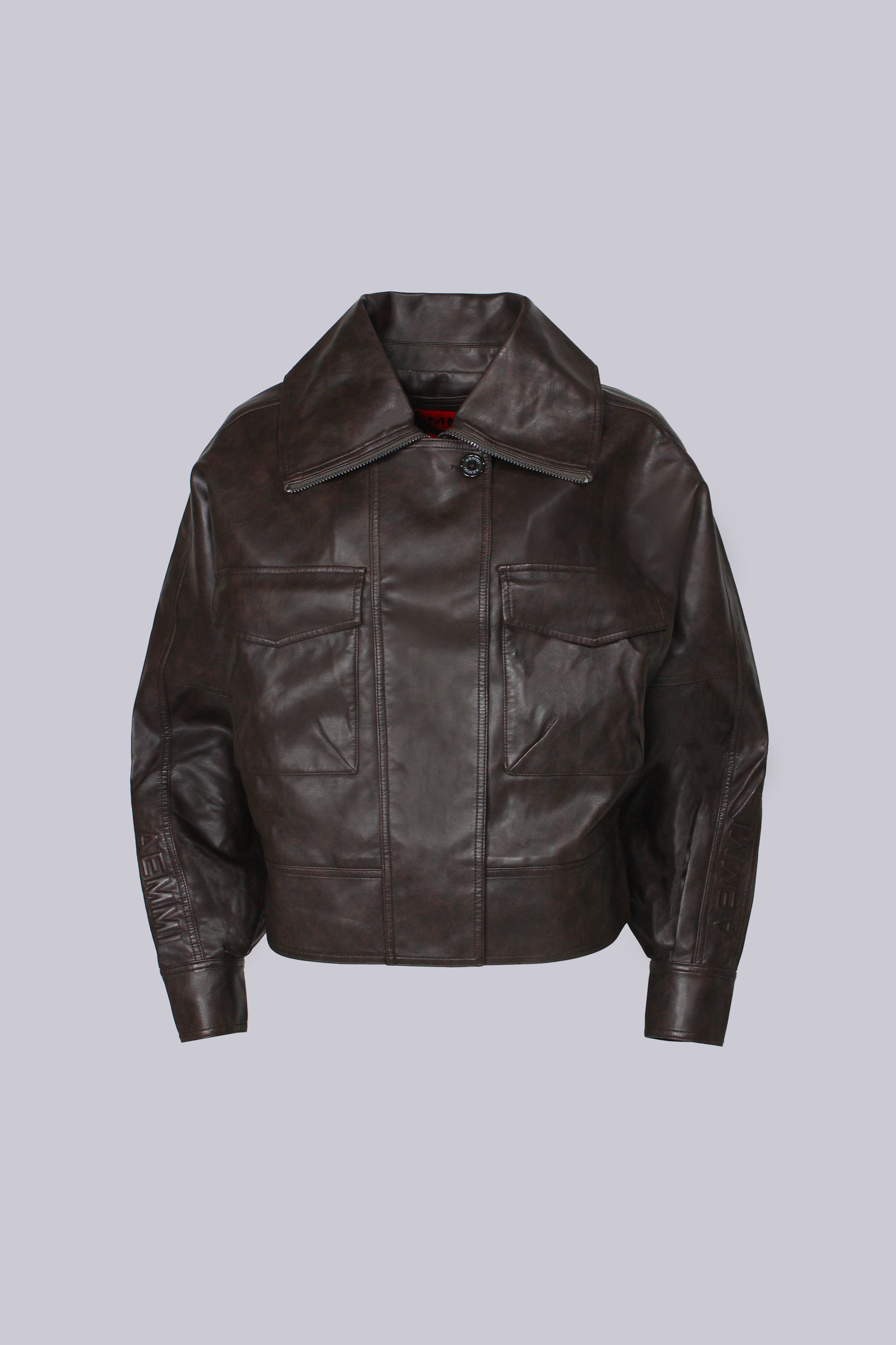 OVERSIZED JACKE AUS VEGANEM LEDER