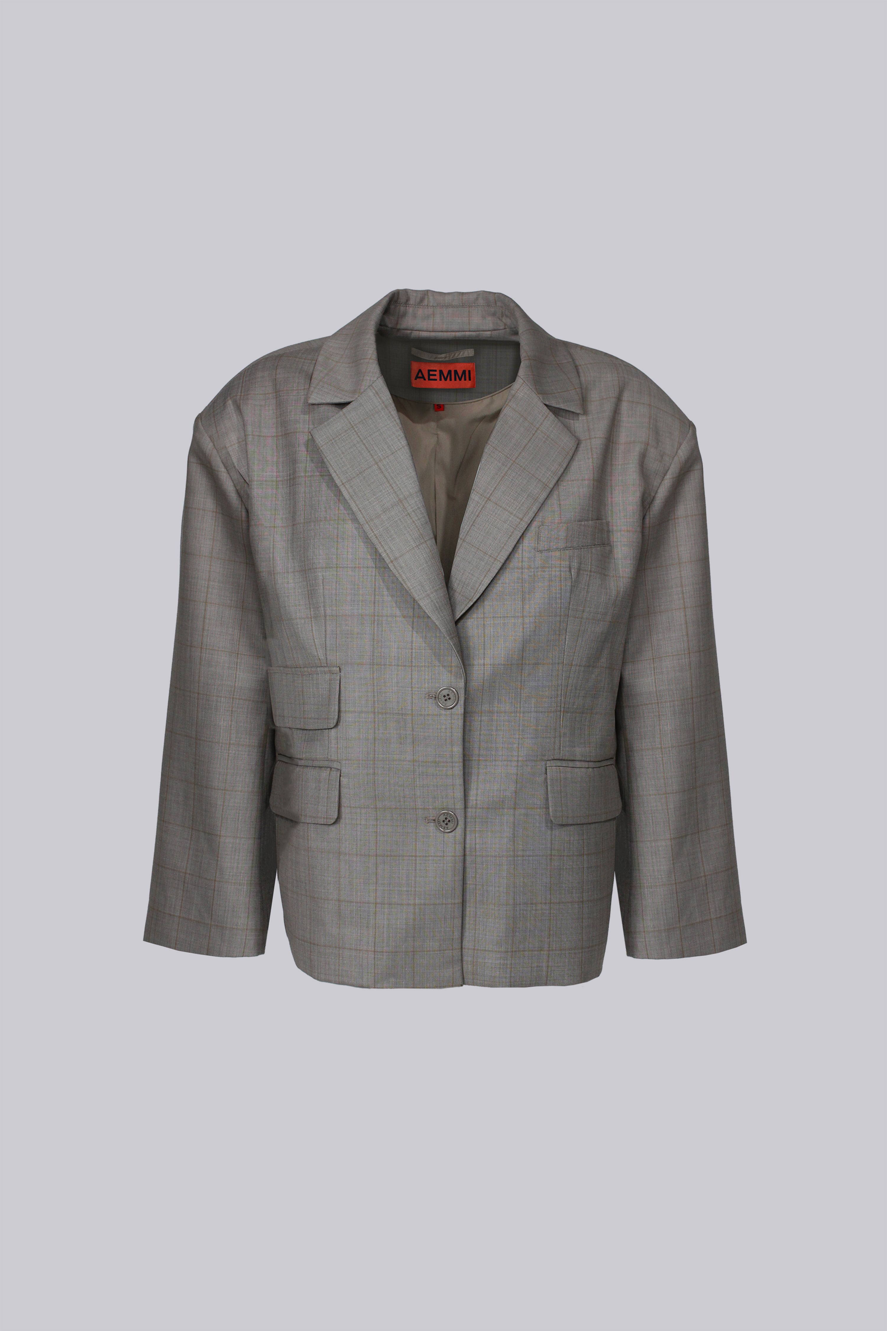20 / KARIERTER OVERSIZED BLAZER